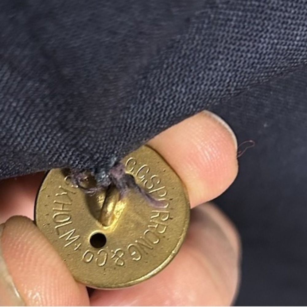 Vtg Burberry's Double Breasted Blazer Navy Blue Sport Coat Gold Buttons 42L - Picture 6 of 14